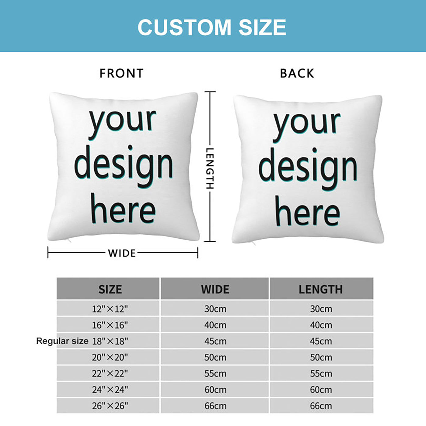 Custom Cotton & Linen Pillowcase | Personalized Logo & Design