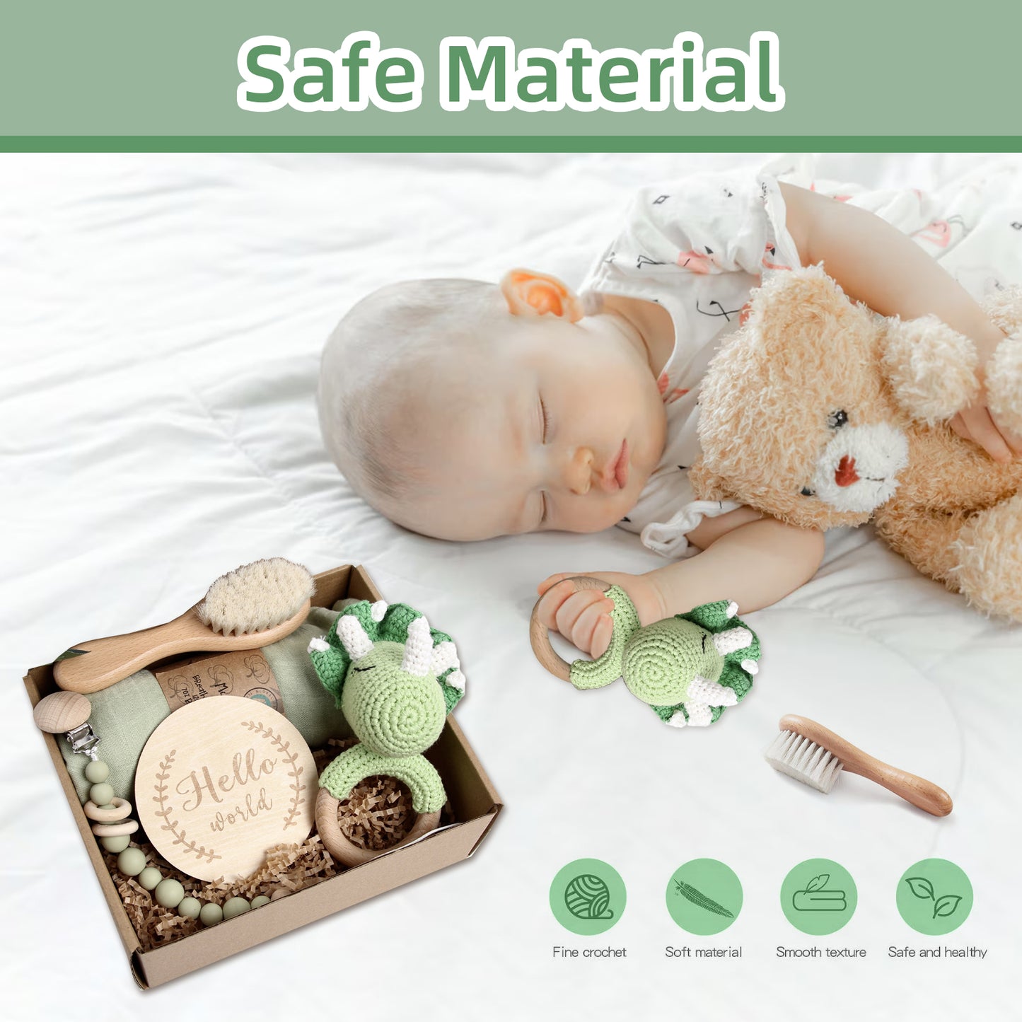 5 Piece Newborn Baby Gift Box Set-Dinosaur