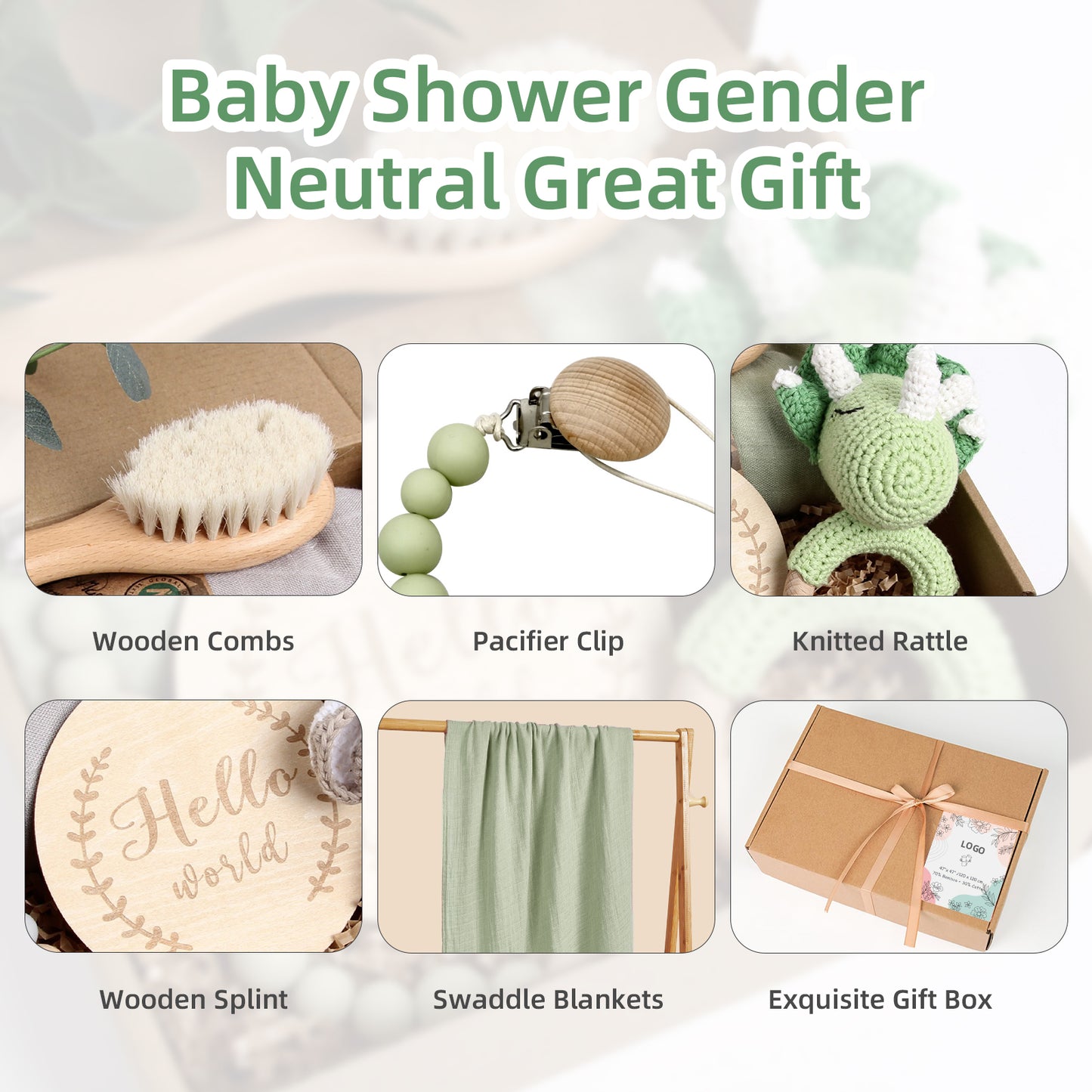 5 Piece Newborn Baby Gift Box Set-Dinosaur
