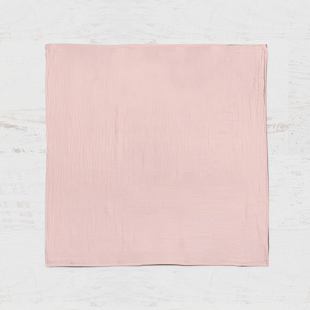 Bamboo Cotton Muslin Swaddle Blanket-Light Pink