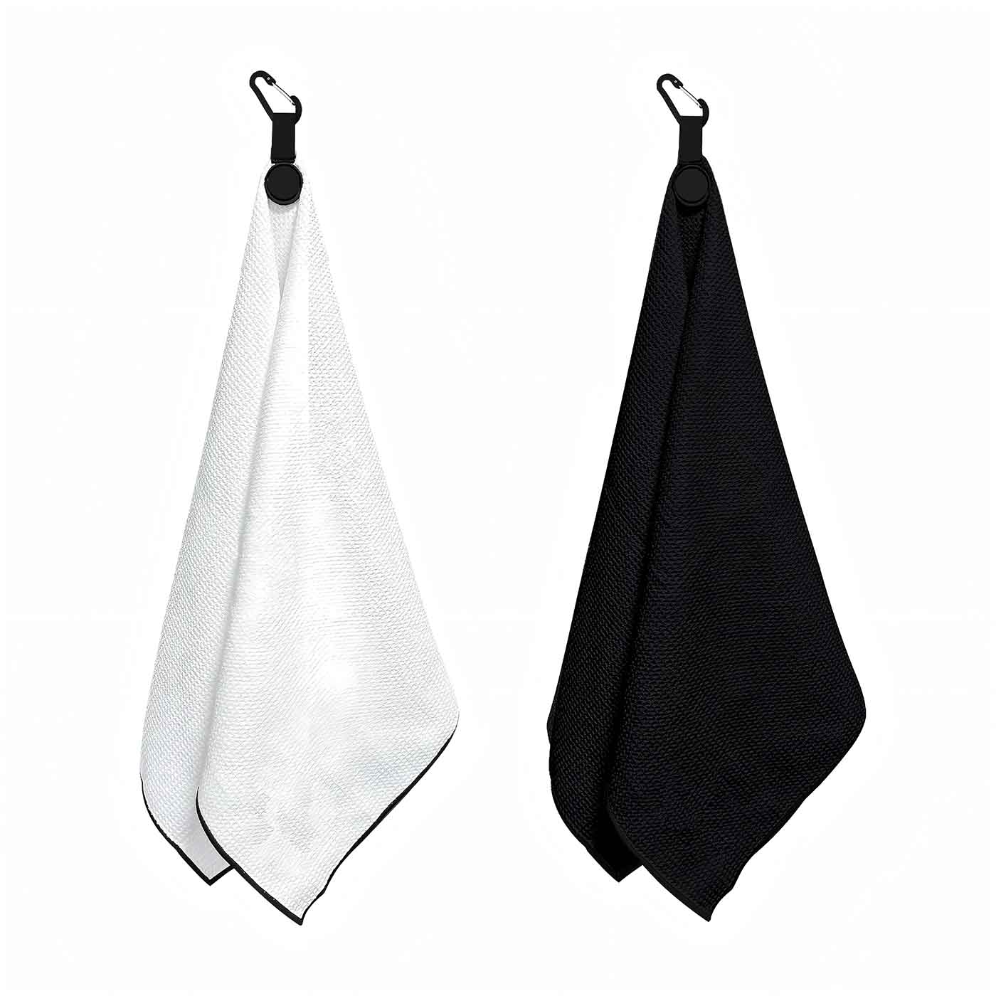 Microfiber Waffle Weave Magnetic Golf Towel with Carabiner Clip