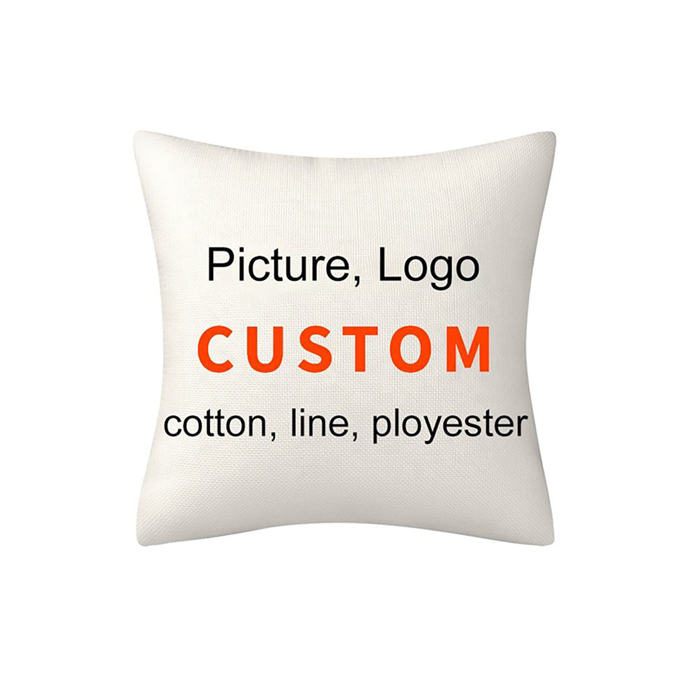 Custom Cotton & Linen Pillowcase | Personalized Logo & Design