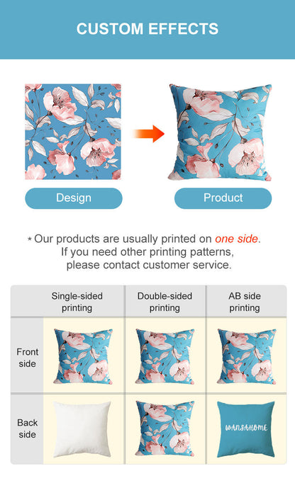 Custom Cotton & Linen Pillowcase | Personalized Logo & Design