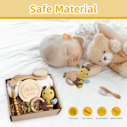 5 Piece Newborn Baby Gift Box Set-Bee