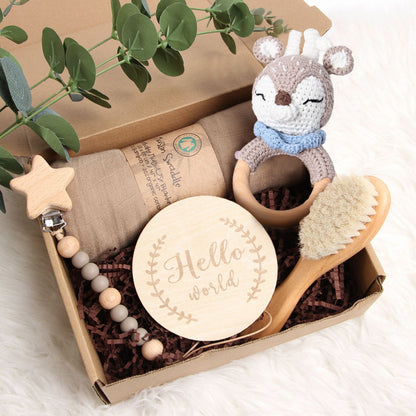 5 Piece Newborn Baby Gift Box Set-Bee