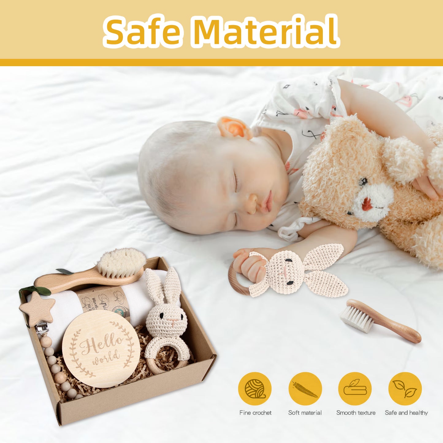 5 Piece Newborn Baby Gift Box Set-Bunny