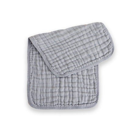 Cotton Muslin Baby Burp Cloths-Gray