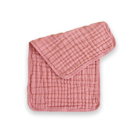 Cotton Muslin Baby Burp Cloths-Pink