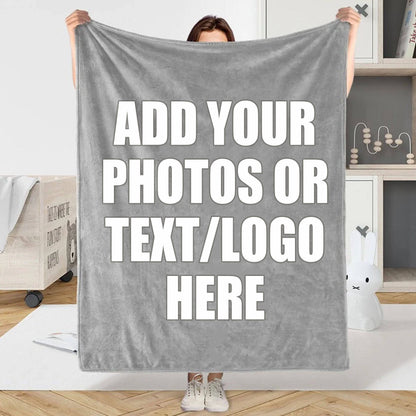 Custom Flannel Throw Blanket | Single-Side Digital Print & Logo