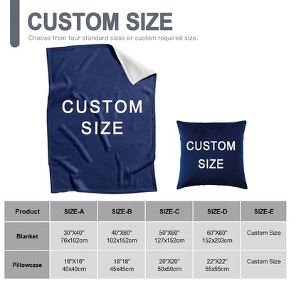 Custom Flannel Throw Blanket | Single-Side Digital Print & Logo