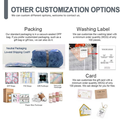 Custom Flannel Throw Blanket | Single-Side Digital Print & Logo