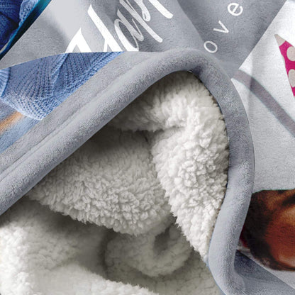 Double Layer Sherpa Flannel Fleece Blanket | Digital Print Cozy Throw