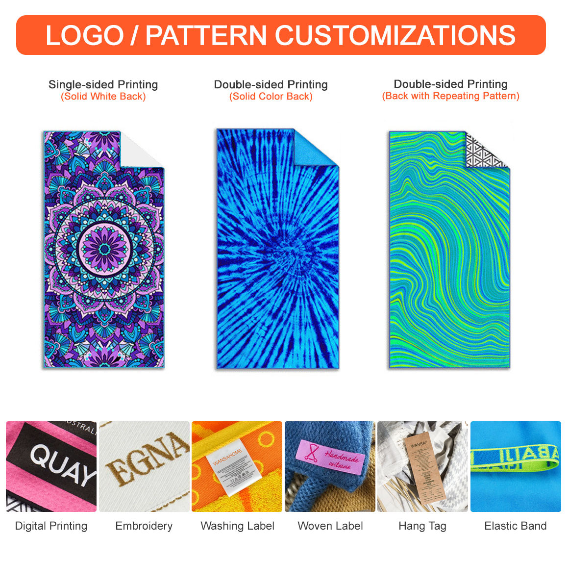 Custom Beach Towel | Personalized Logo, Colors & Sizes Available