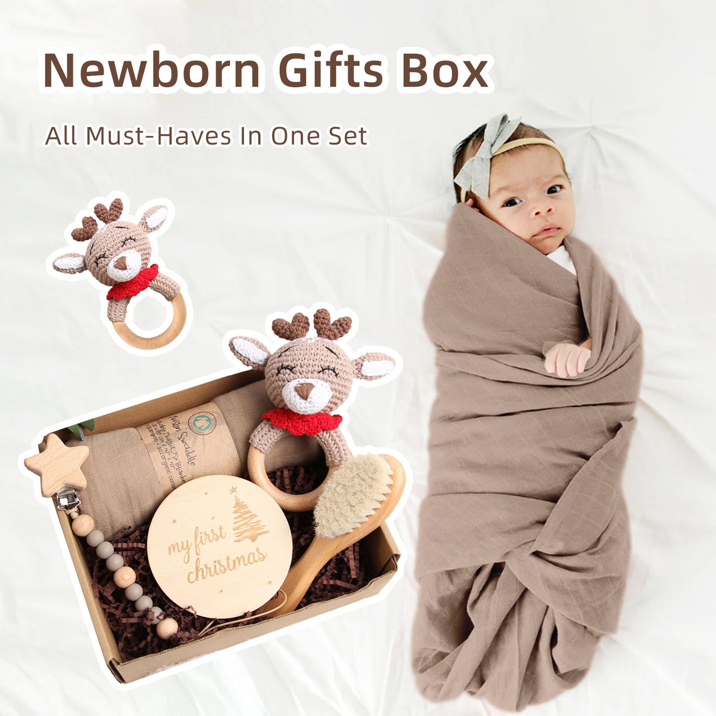 5 Piece Newborn Baby Gift Box Set-Deer 2