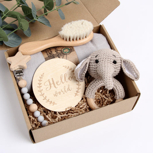 5 Piece Newborn Baby Gift Box Set-Elephant