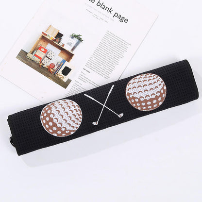 Custom Waffle Pattern Microfiber Golf Towel with Clip