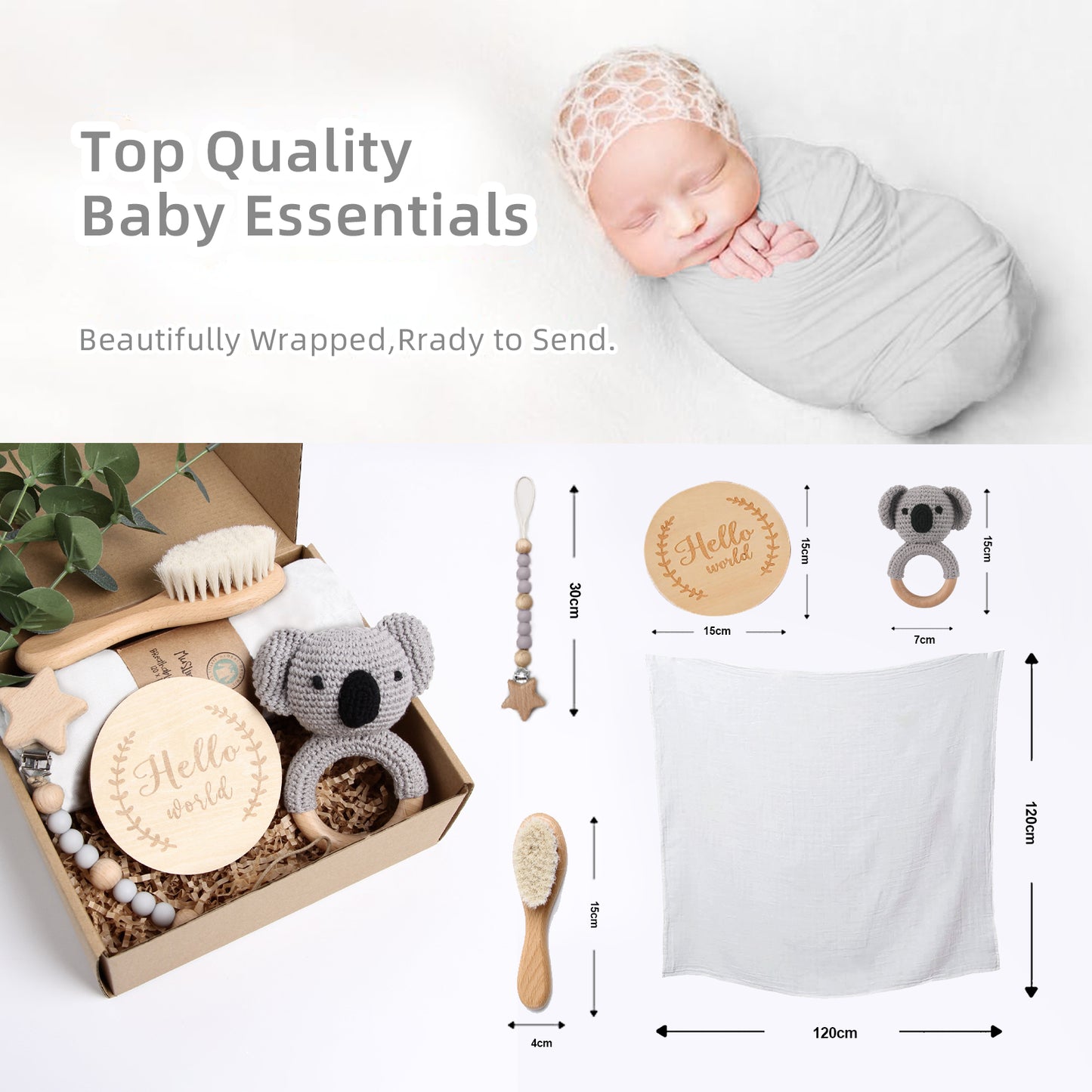 5 Piece Newborn Baby Gift Box Set-Bear