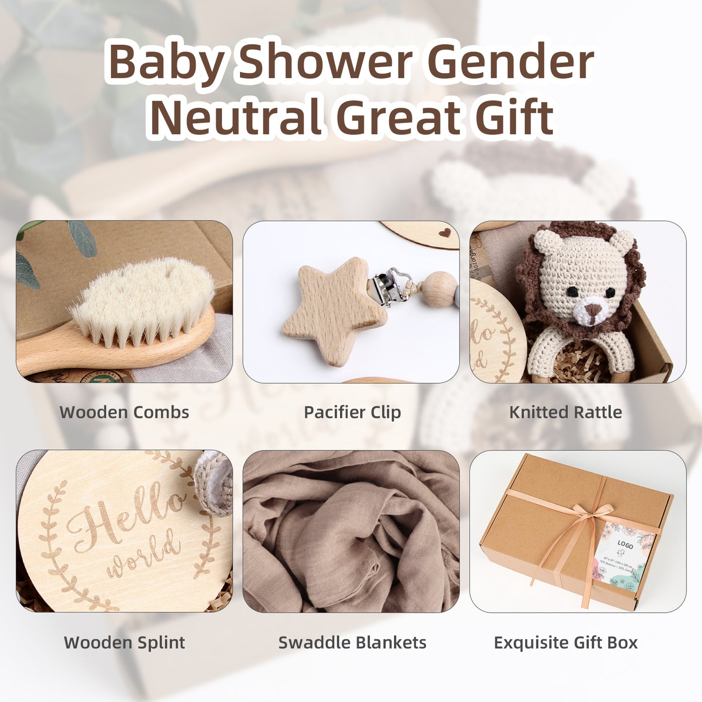 5 Piece Newborn Baby Gift Box Set-Lion