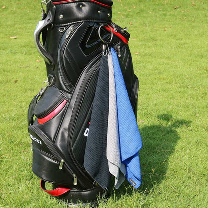 Waffle Weave Microfiber Golf Towel with Carabiner Clip