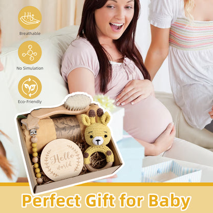 5 Piece Newborn Baby Gift Box Set-Yellow Deer