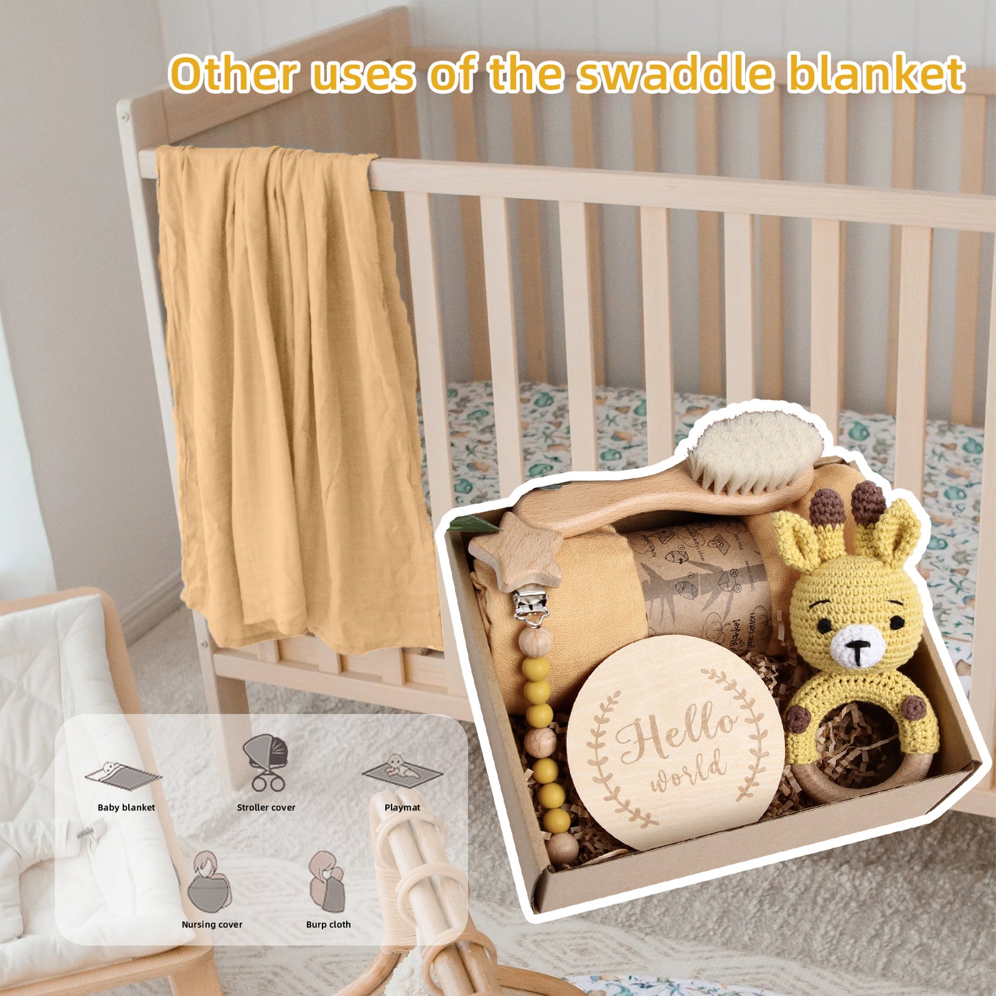 5 Piece Newborn Baby Gift Box Set-Yellow Deer