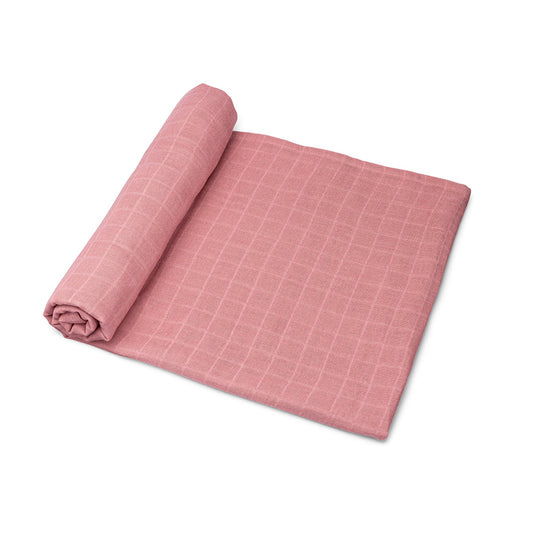 Bamboo Cotton Muslin Swaddle Blanket-Pink