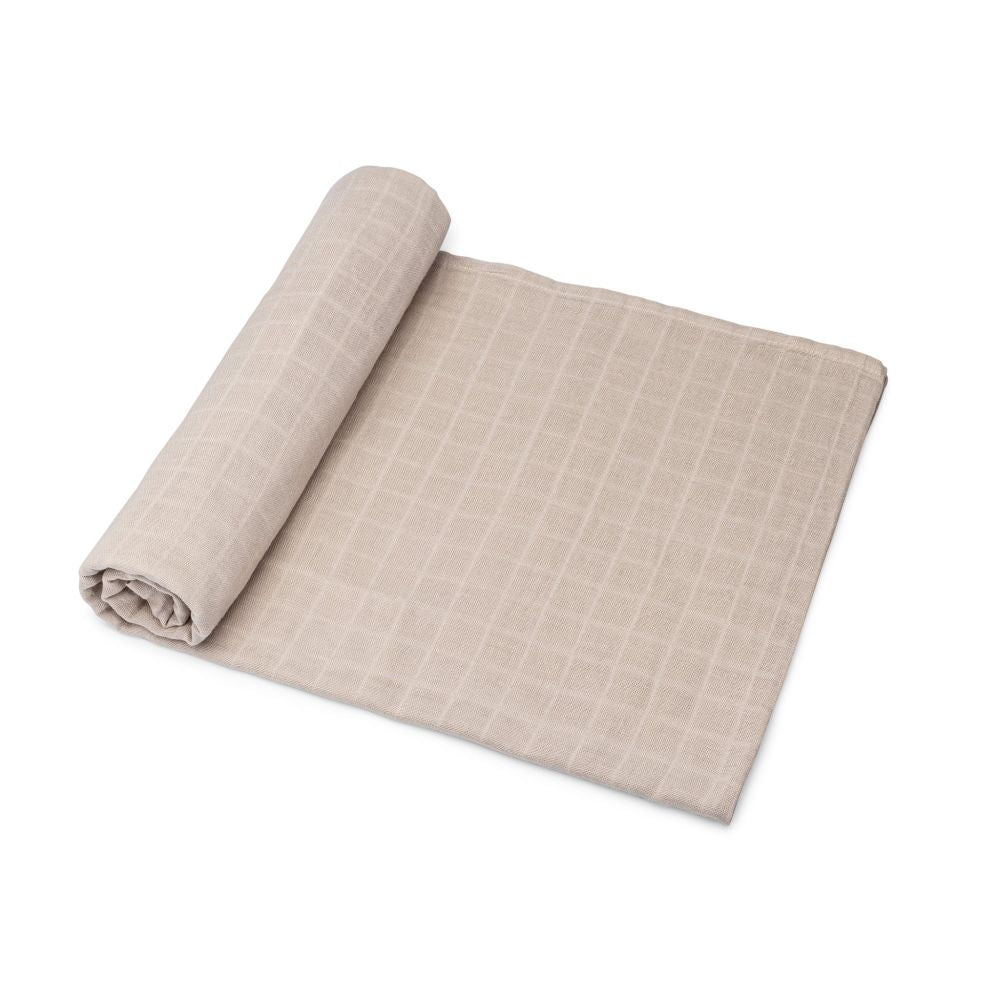 Bamboo Cotton Muslin Swaddle Blanket-Taupe