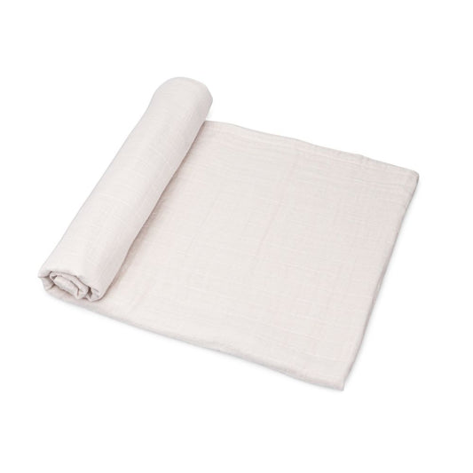 Bamboo Cotton Muslin Swaddle Blanket-White