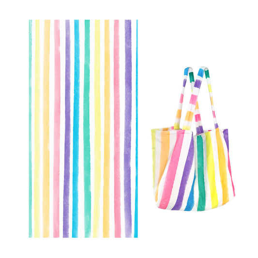 Microfiber Beach Towel with Matching Beach Bag | Sand Free Quick Dry Set