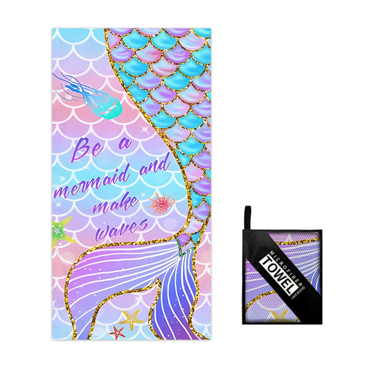 Sand Free Beach Towel with Mesh Bag | Lightweight Quick Dry