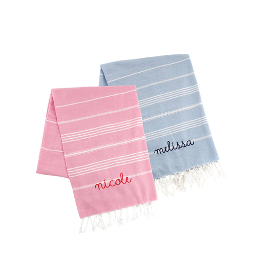 Embroidered Logo/Text Beach Towel | Premium Custom Branding