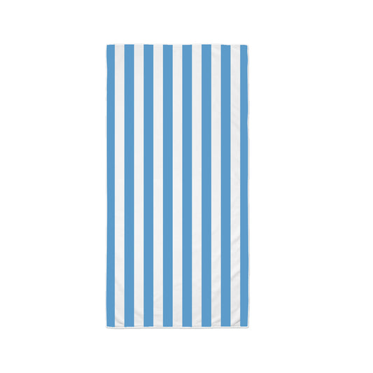 Blue and White Striped Cabana Beach Towel